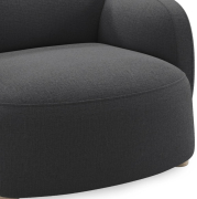 Fotel Gem z podłokietnikiem Brusvik Dark Grey Northern