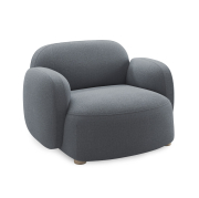 Fotel Gem z podłokietnikiem Brusvik Grey Blue Northern
