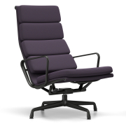 Fotel Soft Pad Chair EA 222 Tkanina Track Chestnut-Ink Blue- podstawa czarna Vitra