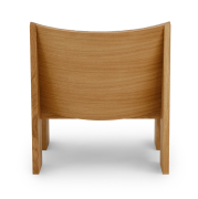 Fotel Tenon beżowy z dębową podstawą New Works