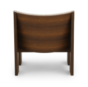 Fotel Tenon szary z ciemną dębową podstawą New Works