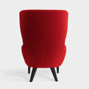 Fotel Wingback Micro kvadrat hero 2 orange-red Tom Dixon