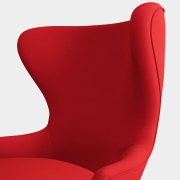 Fotel Wingback Micro kvadrat hero 2 orange-red Tom Dixon