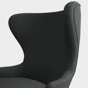 Fotel Wingback Micro kvadrat Melagne Dark Grey Tom Dixon
