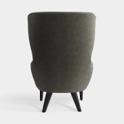 Fotel Wingback Micro kvadrat Melagne Grey Tom Dixon