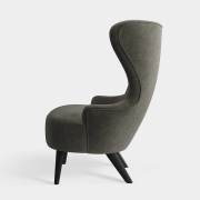 Fotel Wingback Micro kvadrat Melagne Grey Tom Dixon
