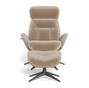 Fotel wypoczynkowy Elegant z podnóżkiem Golden beige Flexlux