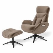 Fotel wypoczynkowy Elegant z podnóżkiem Mole brown Flexlux