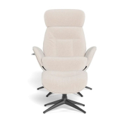 Fotel wypoczynkowy Elegant z podnóżkiem Sandy Beige Flexlux