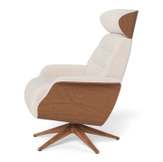 Fotel wypoczynkowy Marina Sandy Beige Walnut decor Flexlux