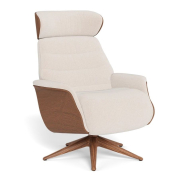 Fotel wypoczynkowy Marina Sandy Beige Walnut decor Flexlux