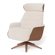 Fotel wypoczynkowy Marina Sandy Beige Walnut decor Flexlux