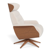 Fotel wypoczynkowy Marina Sandy Beige Walnut decor Flexlux