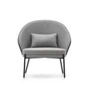 Fotel Eamy jasnoszary kave home