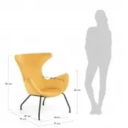 FOTEL VANDA MUSZTARDOWY KAVE HOME