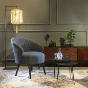 FOTEL LOUNGE WALDO NIEBIESKI DUTCHBONE