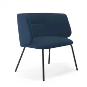 KRZESŁO KOMMA LOUNGE METAL NAVY BLUE