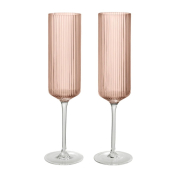 Kieliszki do szampana Ripple Flutes 2 szt. różowe Ferm Living