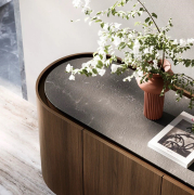 Komoda Lake 180 cm orzech - blat ceramiczny brązowy Calligaris