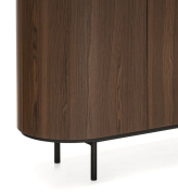 Komoda Lake 225 cm orzech - blat ceramiczny czarny Calligaris