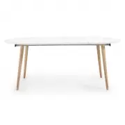 STÓŁ ROZKŁADANY OAKLAND BIAŁY 120-200 CM KAVE HOME