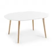 STÓŁ ROZKŁADANY OAKLAND BIAŁY 120-200 CM KAVE HOME