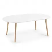 STÓŁ ROZKŁADANY OAKLAND BIAŁY 120-200 CM KAVE HOME