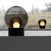 LAMPA STOŁOWA BOULE SZARA-BIAŁA-BIAŁA S PULPO