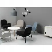 Fotel obrotowy Era niski brązowy skórzany Normann Copenhagen