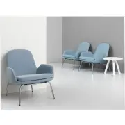 Fotel obrotowy Era niski brązowy skórzany Normann Copenhagen