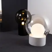 LAMPA PODŁOGOWA BOULE WYSOKA TRANSPARENTNA-BIAŁA-BIAŁA PULPO