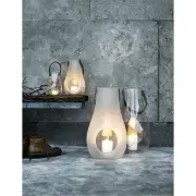 ŚWIECZNIK DESIGN WITH LIGHT 16 CM PRZEZROCZYSTY HOLME GAARD