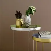 STOLIK OKAZJONALNY Z ZDEJMOWANYM BLATEM BRĄZOWY BLOOMINGVILLE