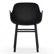 KRZESŁO FORM Z PODŁOKIETNIKAMI CZARNA PODSTAWA CZARNE NORMANN COPENHAGEN