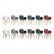 KRZESŁO FORM Z PODŁOKIETNIKAMI DĘBOWA PODSTAWA NIEBIESKIE NORMANN COPENHAGEN