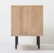KOMODA DĘBOWA FINA 180X45X64 CM CZARNA GAZZDA