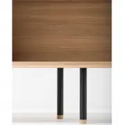 KOMODA DĘBOWA FINA 180X45X64 CM CZARNA GAZZDA