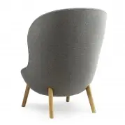 FOTEL HYG WYSOKI CZARNY DĄB NORMANN COPENHAGEN