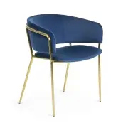 Krzesło Clarita Niebieskie