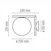 Lampa ścienna IC C-W1 mosiężna Flos