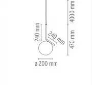 Lampa wisząca IC S1 czarna Flos