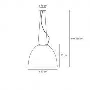 Lampa wisząca Nur 1618 Anthracite Grey ARTEMIDE