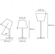 LAMPA STOŁOWA MELAMPO SZARA ARTEMIDE