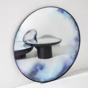 Lustro ścienne Francis 60 cm różowo-zółte Petite Friture