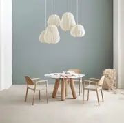 LAMPA WISZĄCA BALLOON 47 CM KOŚĆ SŁONIOWA BOLIA
