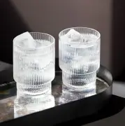 SZKLANKA RIPPLE MAŁA TRANSPARENTNA 4 SZT. FERM LIVING