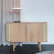 KOMODA TREASURE TRZYDRZWIOWA DĄB EKO-SKÓRA UMAGE