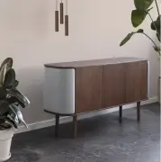 KOMODA TREASURE TRZYDRZWIOWA DĄB EKO-SKÓRA UMAGE