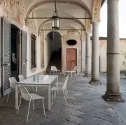 KRZESŁO OGRODOWE ROUND LOUNGE ANTYCZNA STAL EMU