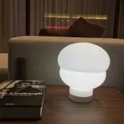 LAMPA STOŁOWA KUMO WYSOKA PRZYDYMIONA SZARA-TAUPE PULPO